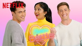 Never Have I Ever Cast Try Pick Up Lines on Each Other  Charm Battle  Netflix [upl. by Oriole]