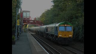 66796 Prestwick Oil Tanks and RHTT at Wylam  Tyne Valley  121024 [upl. by Aynotahs]