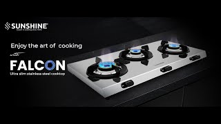 Sunshine Falcon Ultra Slim 5G Tech Cook Top 3 BurnerReviewed [upl. by Wilkison]