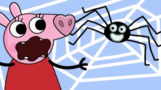 Peppa Pig SCARED spider 🕷🕸 PiggyStory [upl. by Mcgruter]