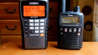 Uniden BC125AT vs Icom ICR6 [upl. by Eimmat445]