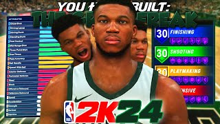 NBA 2K24 MVP GIANNIS ANTETOKOUNMPO BUILD amp FACE CREATION  DOMINANT 2WAY SLASHING PF W SHOOTING [upl. by Enirtak815]