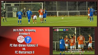 Kreisliga FC RotWeiss Koblenz II vs FC Metternich II [upl. by Zaid]