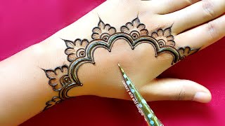 New stylish back hand mehndi design  easy mehndi design  mehndi ki design  mehndi design  mehndi [upl. by Meagan405]