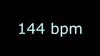 Metrónomo 144 bpm 44Volumen Alto  Para practicar ejercicios de Guitarra EléctricaBajoBatería [upl. by Alamap]