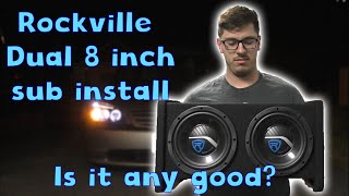 Rockville RV82A 800 Watt Dual 8 Inch Kit Install With Dual XDM17BT  2002 Honda Civic Build Pt 14 [upl. by Anissej]