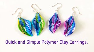 Quick and Simple Polymer Clay Earrings [upl. by Vachill]