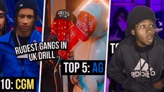 RUDEST GANGS IN UK DRILL OF ALL TIME LYRICS REACTION [upl. by Adnorrahs550]