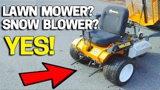 Walker Lawn Mower to Snow Blower Conversion [upl. by Akinek]