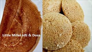 సామలు తో ఇడ్లి  దోశ తయారి విధానం Little Millet Idli amp Dosa  Samalu Idli amp Dosa Recipe Millet [upl. by Eyde]