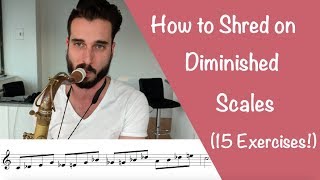 How to Shred on Diminished Scales 15 Exercises [upl. by Aihsinat]