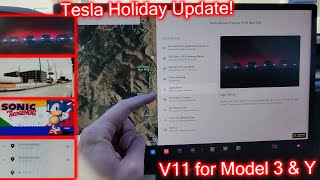 Massive Tesla Holiday Update Software V11 for Model S 3 X Y [upl. by Twyla]