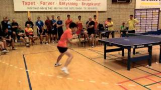 B75 amp Yangpu Table Tennis School Denmark 2011  chinese footwork defence playwmv [upl. by Ahern]