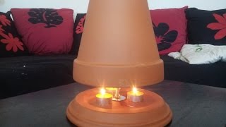 Chauffage d’appoint avec des réchauffe plat peut faire lampe de jardin [upl. by Lerat]