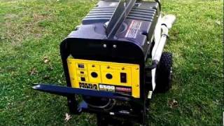 GENERAC GENERATOR 6500 WITH YAMAHA R1 MUFFLER [upl. by Atnauq4]