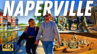 NAPERVILLE ILLINOIS DOWNTOWN 4K WALKING TOUR [upl. by Tray]