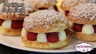 Recette des Petites Tropéziennes Fraise Vanille [upl. by Ardine318]