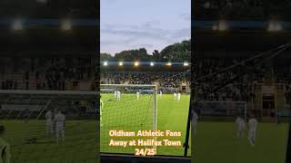 Oldham Athletic Fans singing away at FC Halifax Town 202425 oldhamathletic oafc [upl. by Cliff]