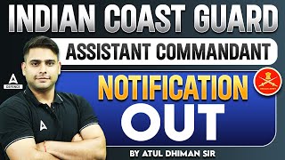 Indian Coast Guard Assistant Commandant Notification 2024  Indian Coast Guard Recruitment 2024 [upl. by Cristiona932]