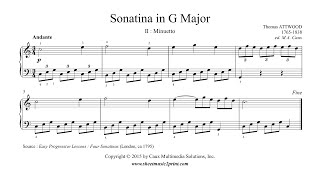 Attwood  Sonatina in G Major II  Minuetto [upl. by Feil65]