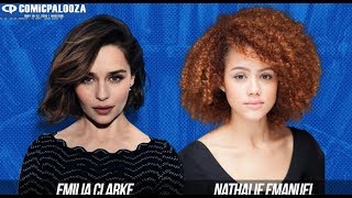 Emilia Clarke amp Nathalie Emmanuel interview at Comicpalooza 2019 [upl. by Sholom]