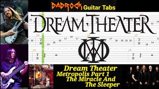 Metropolis Part 1 The Miracle And The Sleeper  Dream Theater  Guitar  Bass TABS Lesson [upl. by Giaimo]