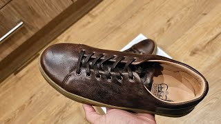 Crown Northampton Overstone Derby Handmade premium luxury sneakers Limited edition Nkd Kudu Leather [upl. by Gorlicki]