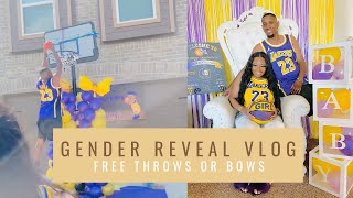 OUR GENDER REVEAL VLOG  REVEAL LAKERS THEME MUST SEE [upl. by Rudman]