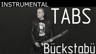 Rammstein Buckstabu instrumental cover with tabs backing track and lyrics [upl. by Enaht]