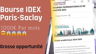 Bourse IDEX Paris Saclay  1000€mois 🤯😱 [upl. by Ulu]