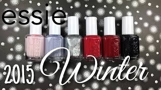 essie Winter 2015 Collection Live Swatching  Nail Polish Pursuit [upl. by Valeda344]