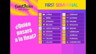 SEMIFINAL 1 ➡️ Eurovisión 2024 [upl. by Leopoldeen829]