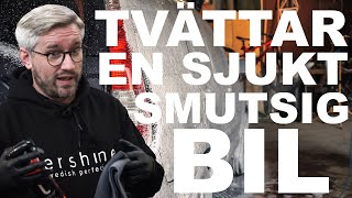 TVÄTTAR EN SJUKT SMUTSIG BIL  ALLA STEG FRÅN A TILL Ö [upl. by Alakcim]