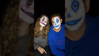 Čija maska je bolja🤡 viral video halloween facepaint spookyseason [upl. by Eenahc631]