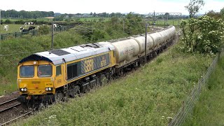 Evening Freight on the move north from Carlisle Flasks Cement and more at Springfield 11 June 24 [upl. by Ecneps264]