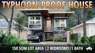 02  Shipping Container House  Typhoon Proof House  Tiny House Design [upl. by Boar]