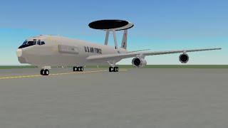 Roblox  Pilot Training Flight Simulator  Boeing E3Sentry [upl. by Petulia]