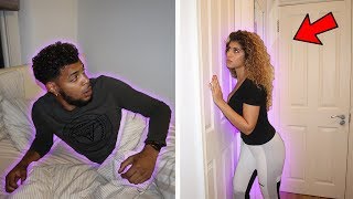 CHEATING WITH THE DOOR LOCKED PRANK ON GIRLFRIEND SHE CRIES [upl. by Ahserkal]