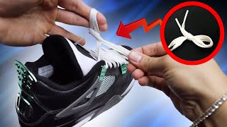 How To Factory Tie Shoe Laces Deadstock Knot Tutorial [upl. by Novelc]