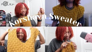 day 6  knitting and adding the collar to my korshavn sweater  daily vlog [upl. by Emile305]