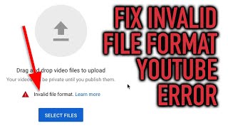 How to Fix Invalid File Format Youtube [upl. by Singleton100]