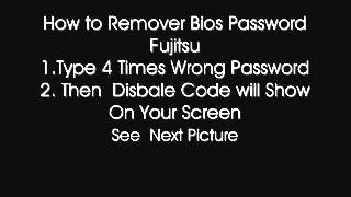 Remove Fujitsu Laptop Bios Password Online [upl. by Aneger]