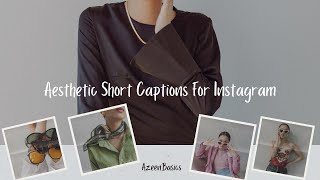 70 Aesthetic captions for Instagram  Short Captions  Azeenbasics [upl. by Dido]