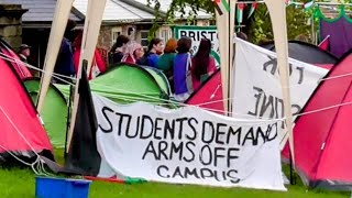 Bristol University Encampment Commemorates Nakba Day protest [upl. by Garrick]