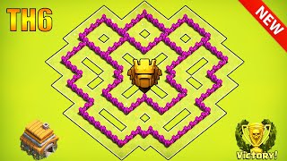 Diseño de Ayuntamiento 6 Subida de Copas Clash of Clans 2023 [upl. by Eniamahs407]