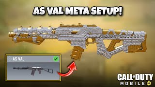 The AS VAL Best quotMetaquot GunsmithLoadout Class Setup  Fast ADS  High ACCURACY  Season 1 COD Mobile [upl. by Lainey753]