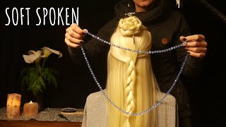 Romantasy hairstyle  braiding and brushing with soft spoken and whisper  ASMR [upl. by Monika]