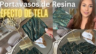 Aprende a realizar Portavasos de Resina con técnica de Tela [upl. by Johny]