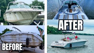 INCREDIBLE Boat Restoration  1992 Sea Ray 380 Sun Sport [upl. by Auot137]