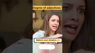 Degree of Adjectives  English Grammar ssccgl englishgrammar rohitsirenglish adjectives [upl. by Sisson50]